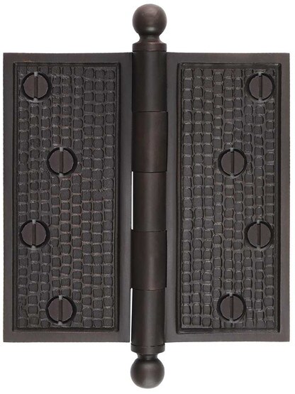 4 1/2 inch Arts and Crafts Ball-Tipped Door Hinge.